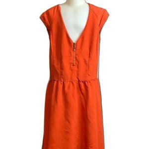 H&M Bright Orange Summer Sleeveless Flowy Mini Dress Size 4